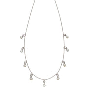 eleanor  pearl charm necklace