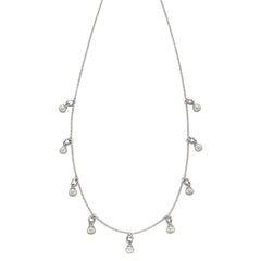 eleanor  pearl charm necklace