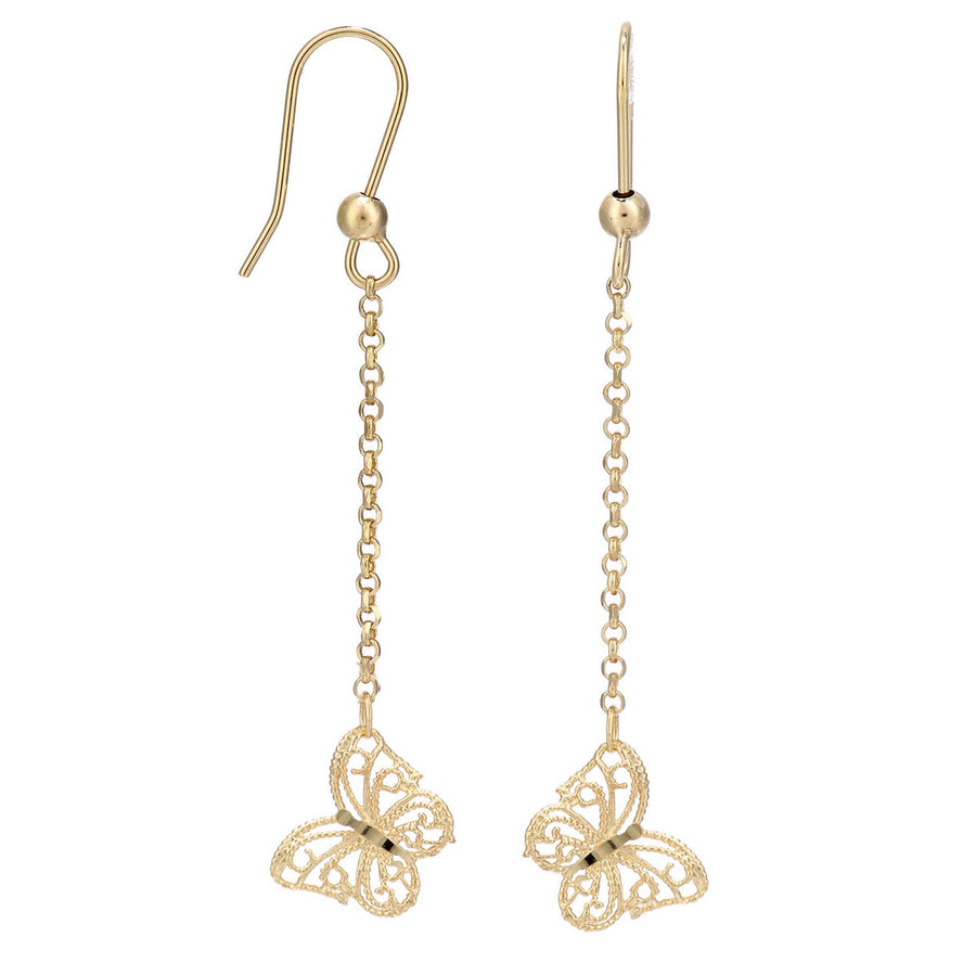 9ct gold (375) yellow gold earring shepherds hook