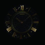 seiko quartz blue clock auto constant light