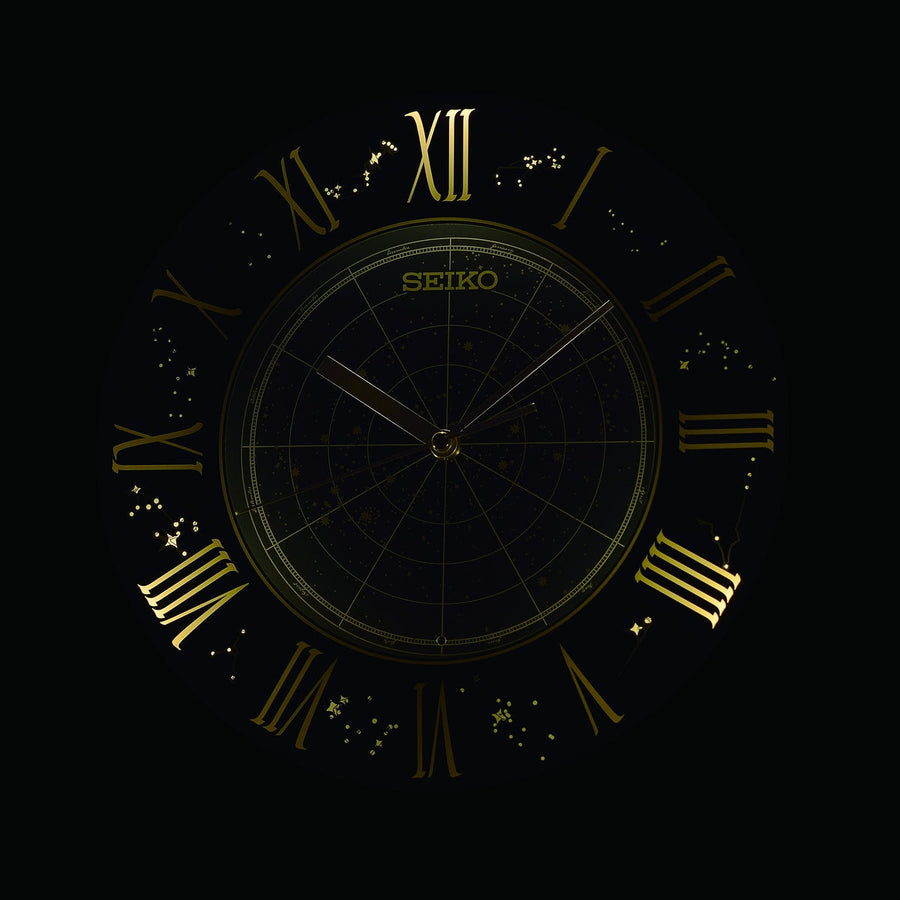 seiko quartz silver clock auto constant light