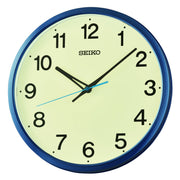 seiko quartz wall blue step second hand clock