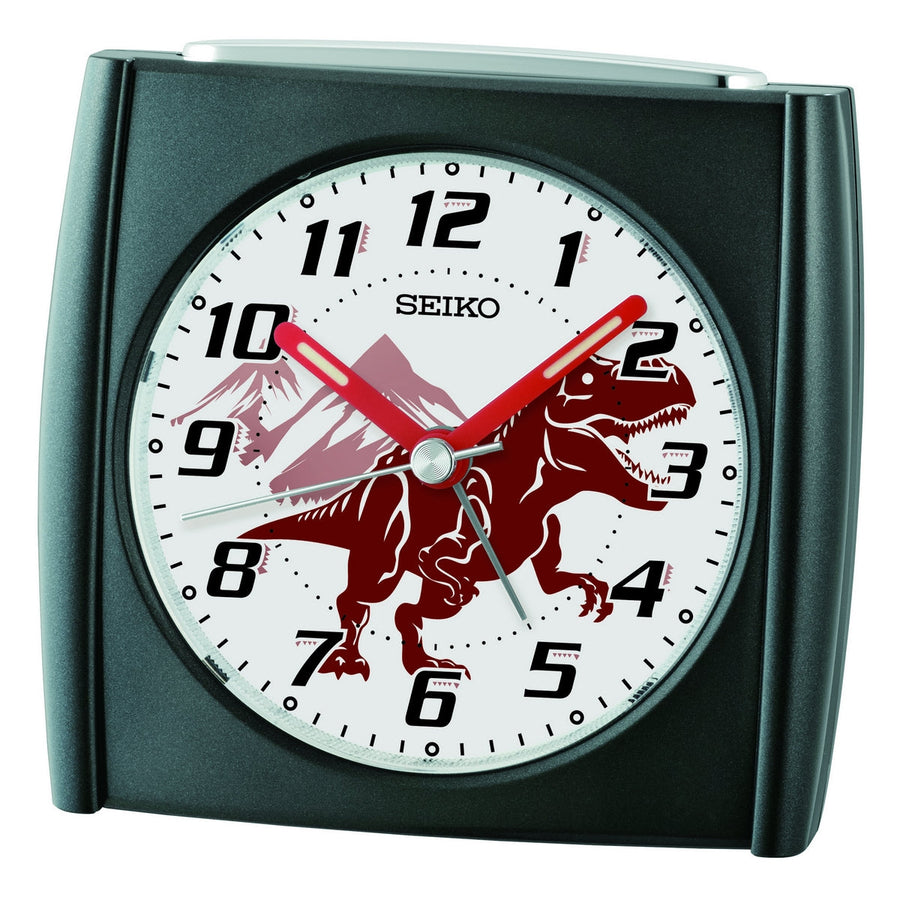seiko quartz bedside black tyrannosaurus rex beep alarm clock