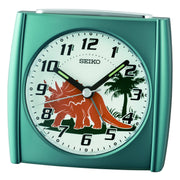 seiko quartz bedside green triceratops beep alarm clock