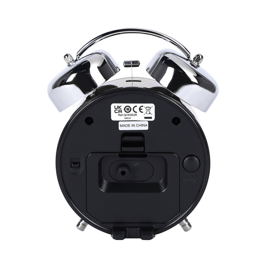 seiko quartz bedside red bell alarm clock