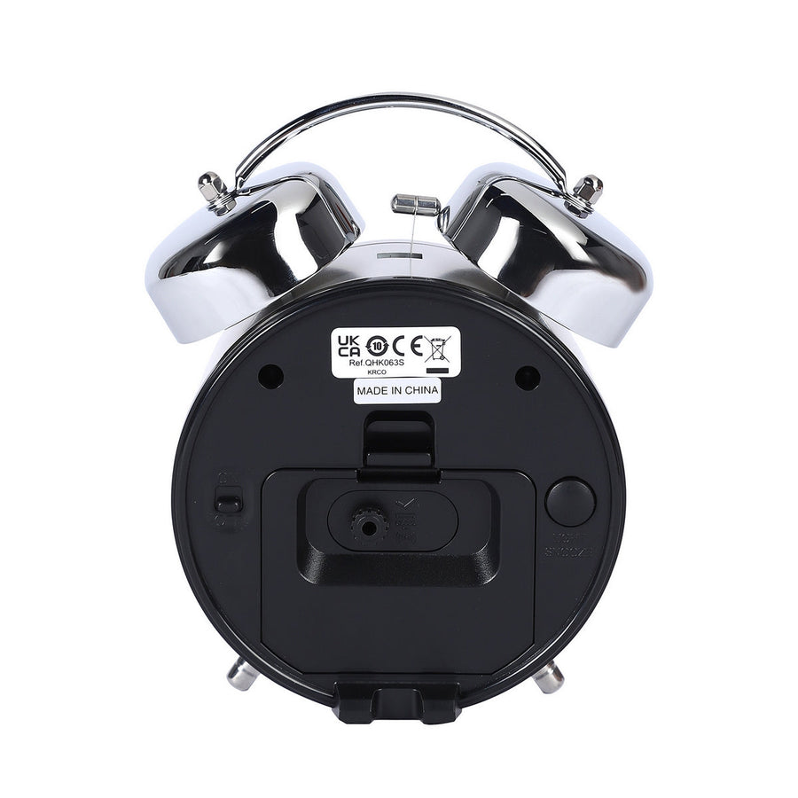 seiko quartz bedside silver bell alarm clock