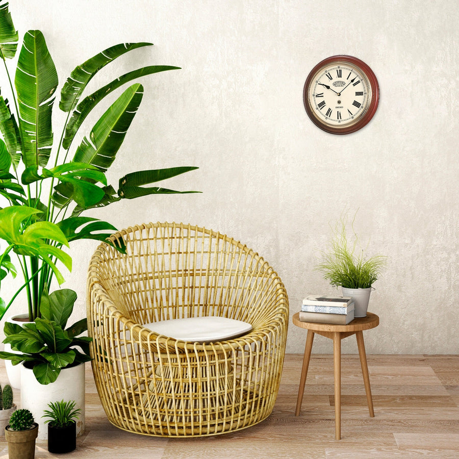 seiko wood station clock