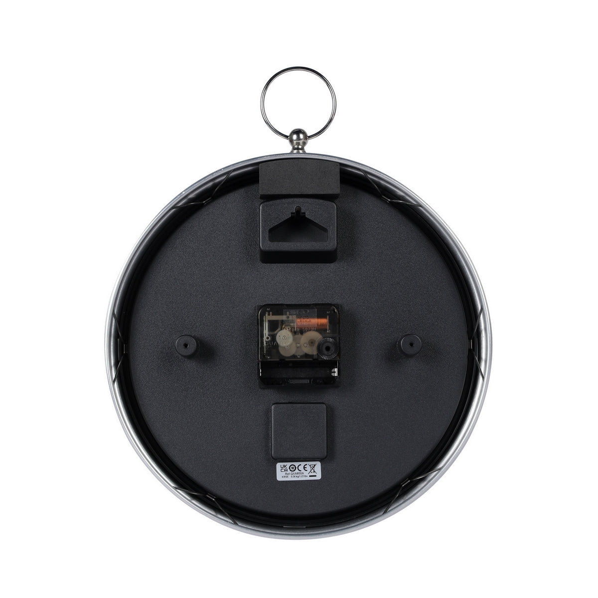 seiko quartz silver wall clock