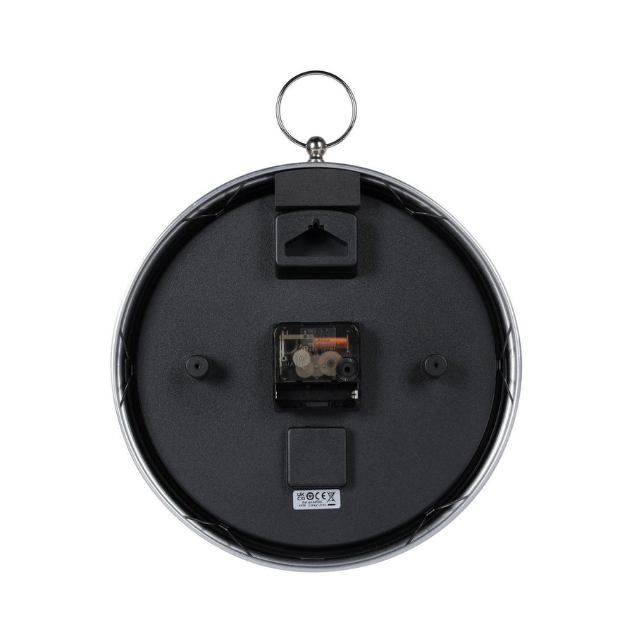 seiko quartz silver wall clock