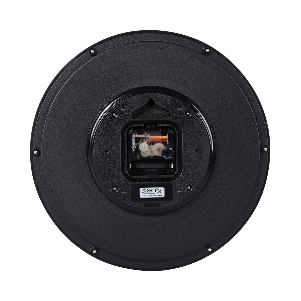 seiko quartz black wooden wall clock