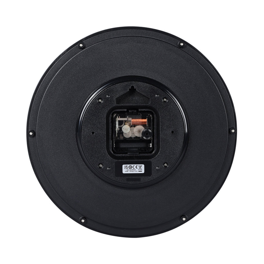 seiko quartz black wooden wall clock