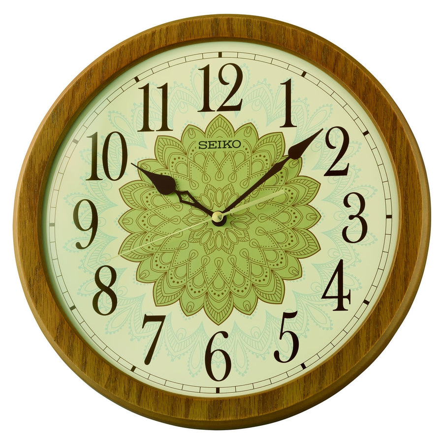 seiko quartz wooden wall clock