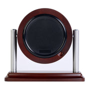 seiko quartz mantel aluminium & wood clock
