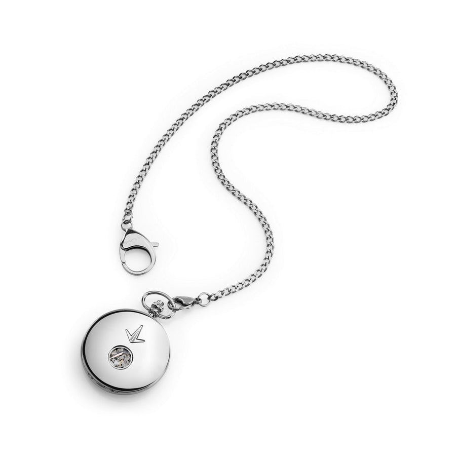 lucien rochat pocket watch boxed mechanical stainless steel