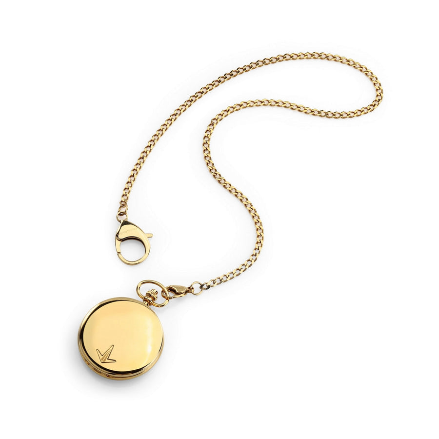 lucien rochat pocket watch and gift box mechanical gold plated