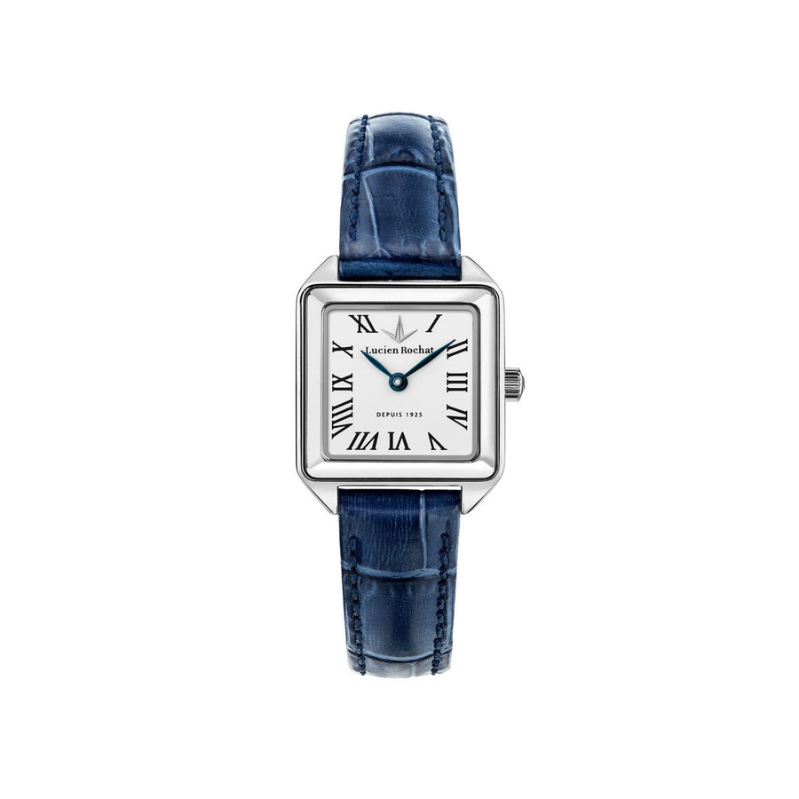 lucien rochat ladies quartz stainless steel white dial strap watch