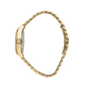 lucien rochat ladies quartz gold plated silver dial bracelet watch