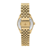 lucien rochat ladies quartz gold plated silver dial bracelet watch