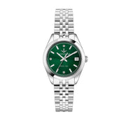 lucien rochat ladies quartz stainless steel green dial bracelet watch