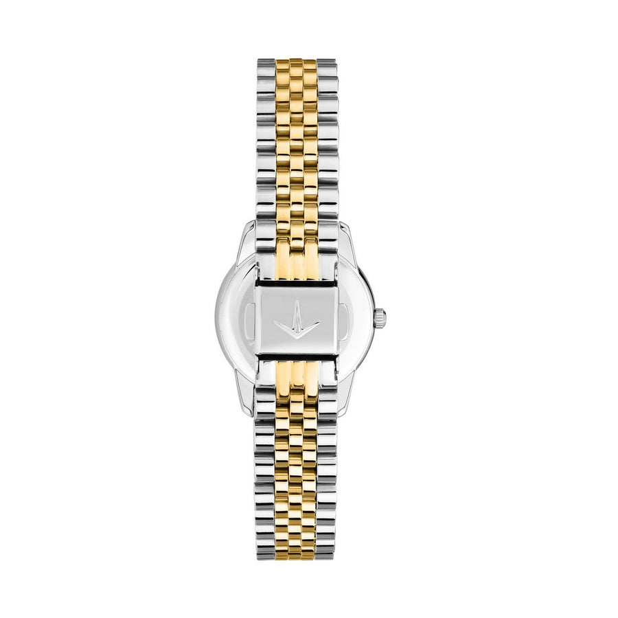 lucien rochat ladies quartz two tone white dial bracelet watch
