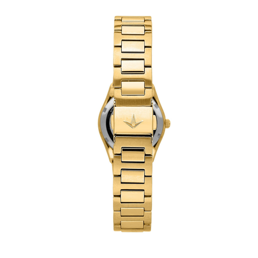 lucien rochat ladies quartz gold plated white dial bracelet watch