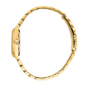 lucien rochat ladies quartz gold plated silver dial bracelet watch