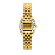 lucien rochat ladies quartz gold plated silver dial bracelet watch