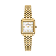 lucien rochat ladies quartz gold plated white dial bracelet watch