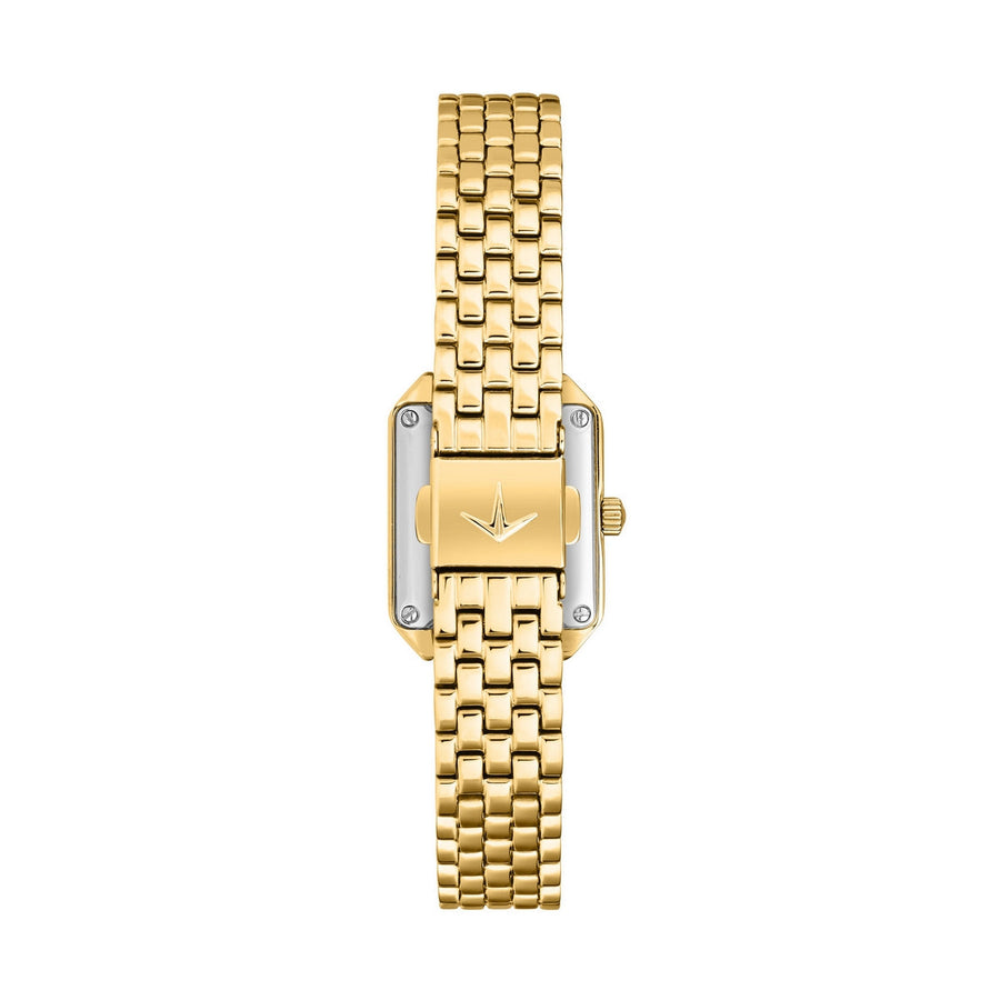 lucien rochat ladies quartz gold plated white dial bracelet watch