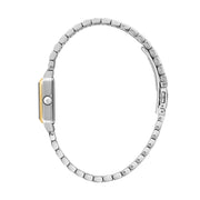 lucien rochat ladies quartz two tone white dial bracelet watch