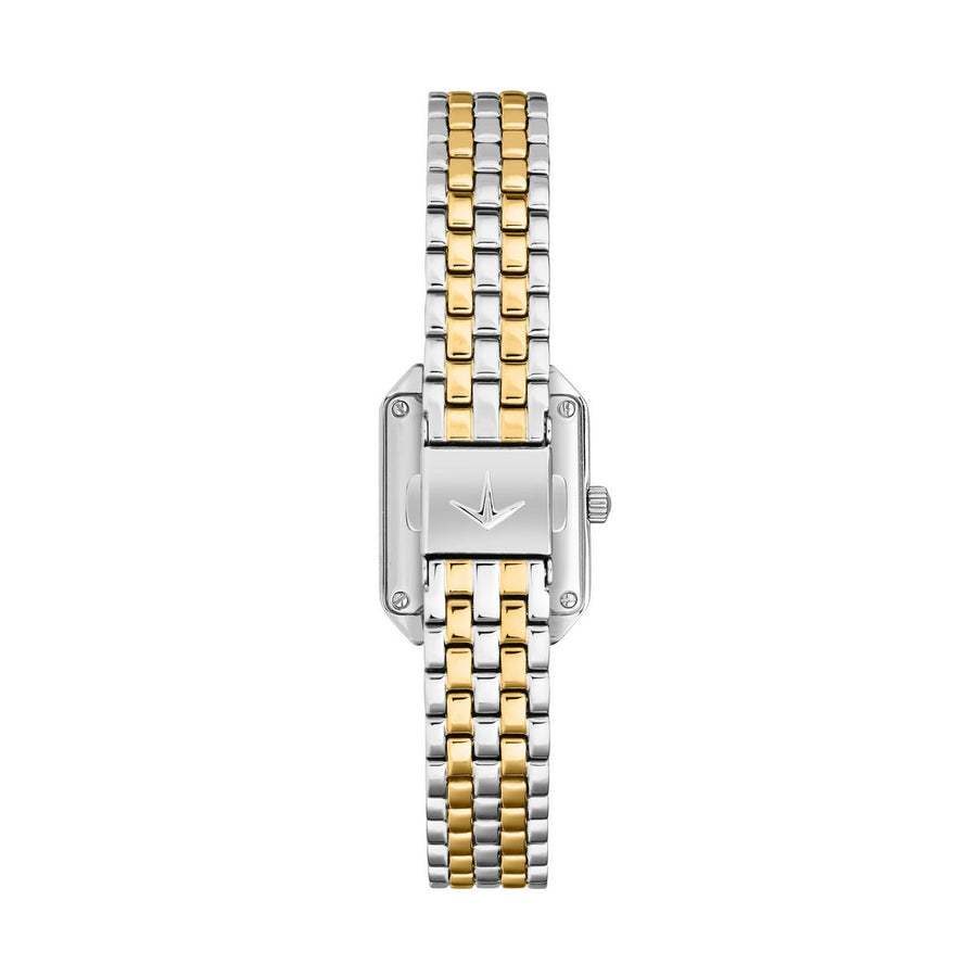 lucien rochat ladies quartz two tone white dial bracelet watch