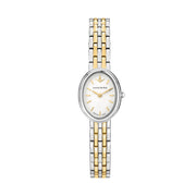 lucien rochat precieux 20mm 2h white silver dial two tone bracelet