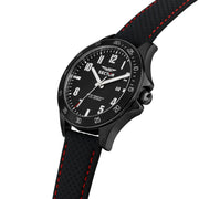 sector 230 43mm 3h black dial black st