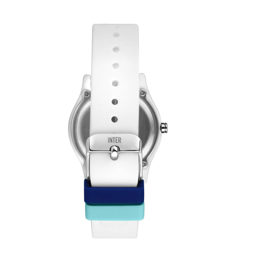 sector no limits ex-q 35mm inter milan 3h white dial white strap watch