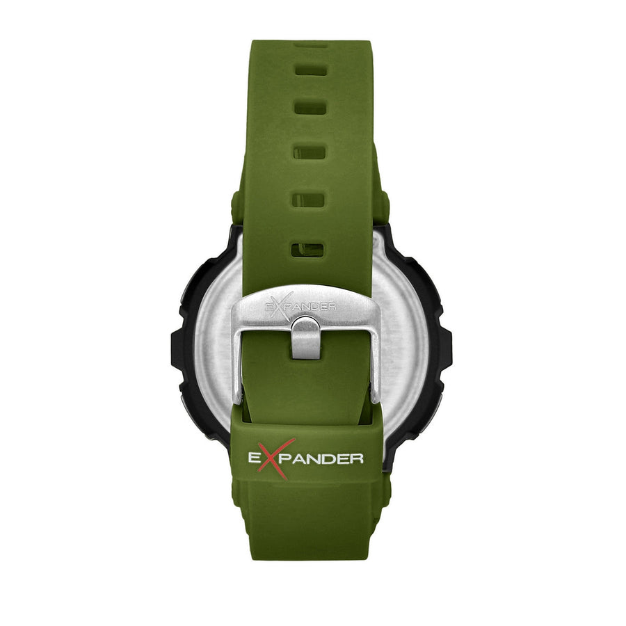 sector expander ex-36 45mm digital green pu strap watch