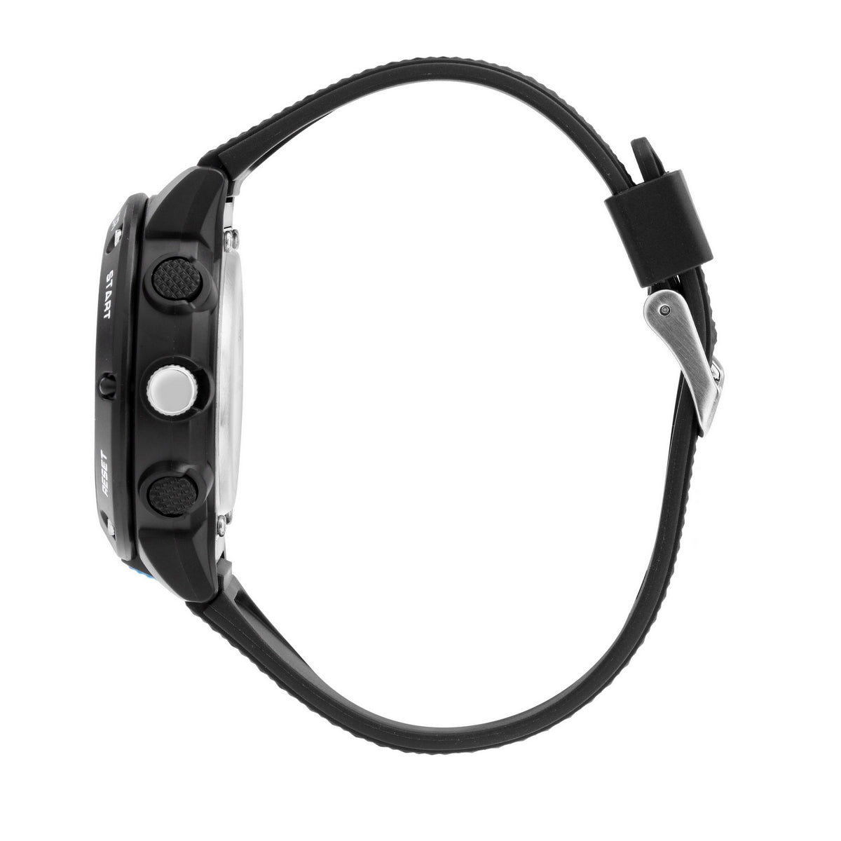 sector expander ex-45 43mm digital blue dial black polyurethane strap