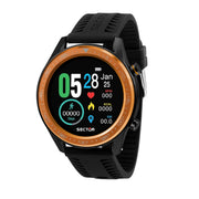 sector multi function smart watch s-02 black silicone strap