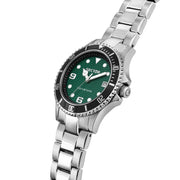 sector 230 35mm 3h green dia stainless steel bracelet bla+green st