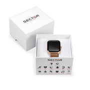 sector s-03 smart 43.5x36.5mm digital mesh rose gold bracelet