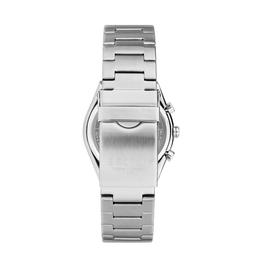 sector no limits c300 42mm chro black dial stainless steel bracelet watch