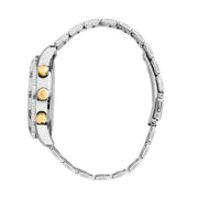 sector no limits 270 45mm chrono black dial stainless steel and gold plated bracelet watch