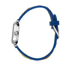 kikou mignon 26mm  white dial blue pvc strap