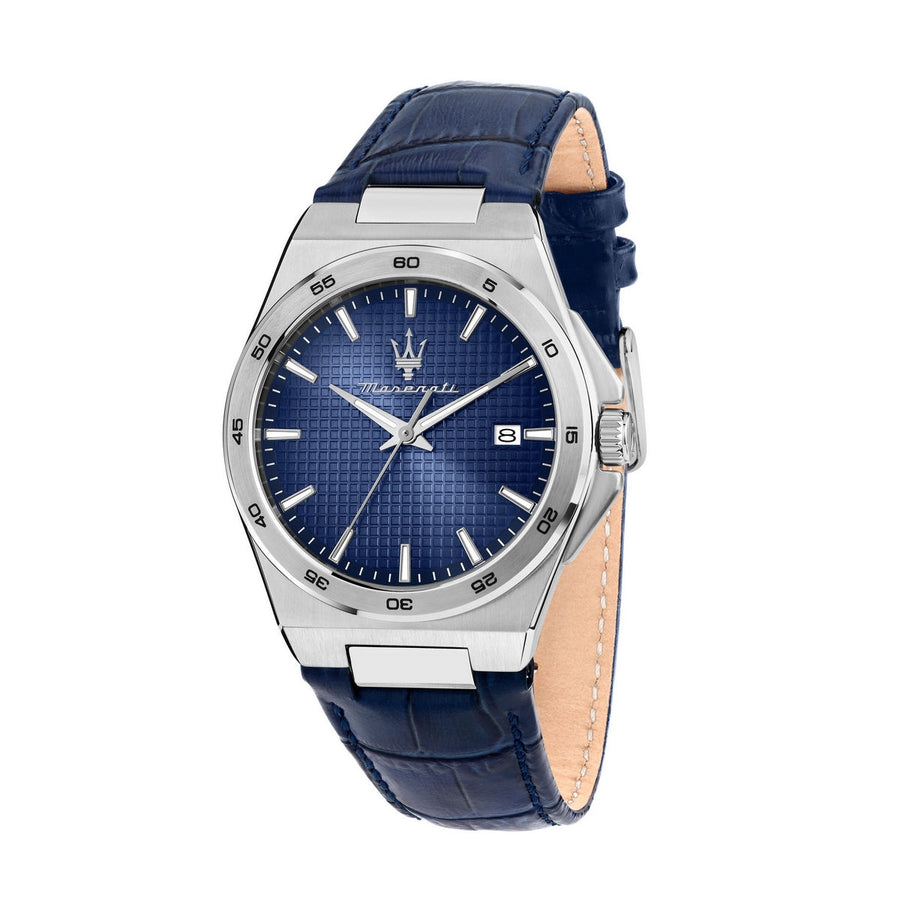 maserati velocita slim 40mm 3h blue dial blue strap