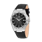 maserati velocita slim 40mm 3h black dia black strap