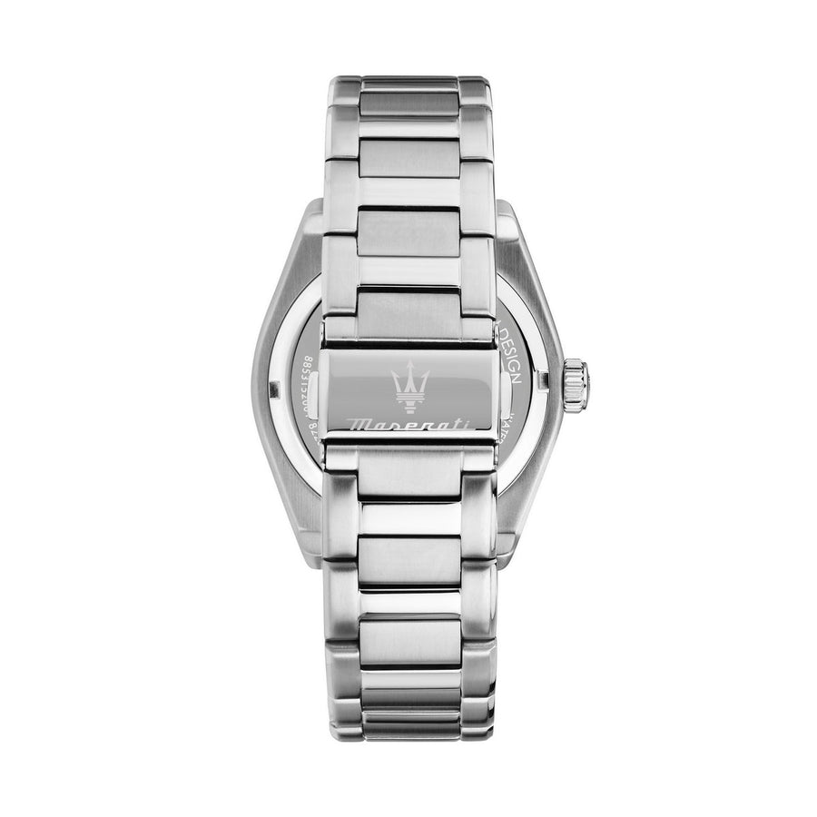 maserati velocita 41mm 3h black dial stainless steel bracelet