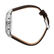 maserati epoca 42mm chrono blue dial brown strap