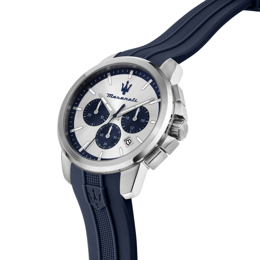 maserati succeso 42mm chr sil+blu dial blu st