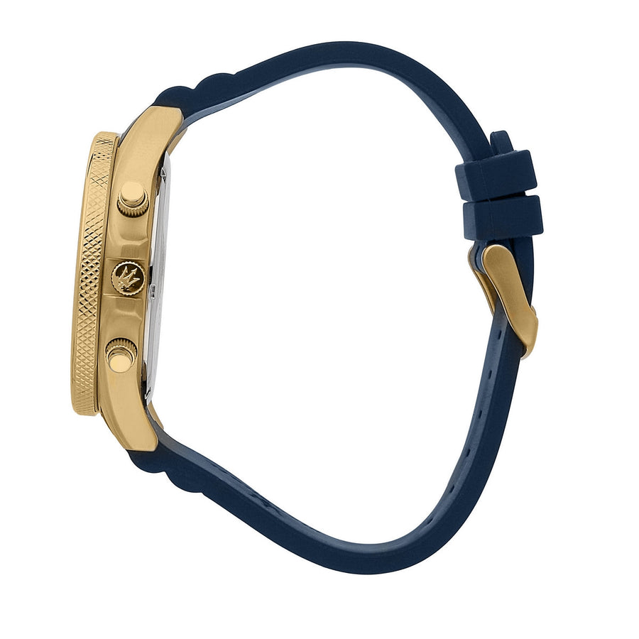 maserati sfida 44mm chr blue dial blue silicon st