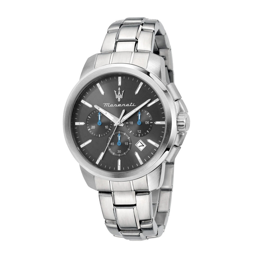 maserati successo 42mm chrono gun dial stainless steel bracelet