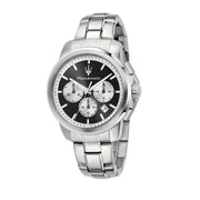 maserati successo 42mm chrono blk/wil dial stainless steel bracelet
